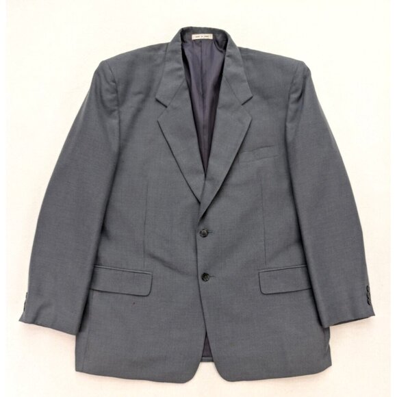 Calvert Men's Blazer Suit Jacket Sport Coat Size 44L Gray 2-Button - Picture 1 of 16